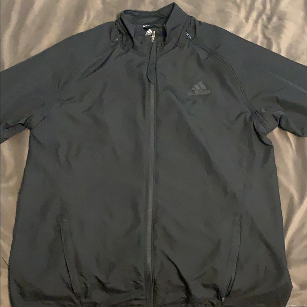 Black Adidas Windbreaker